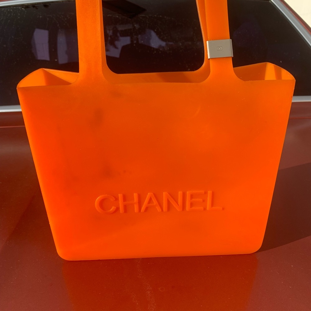 SOLD RARE Vintage CHANEL Jelly Rubber PVC Tote